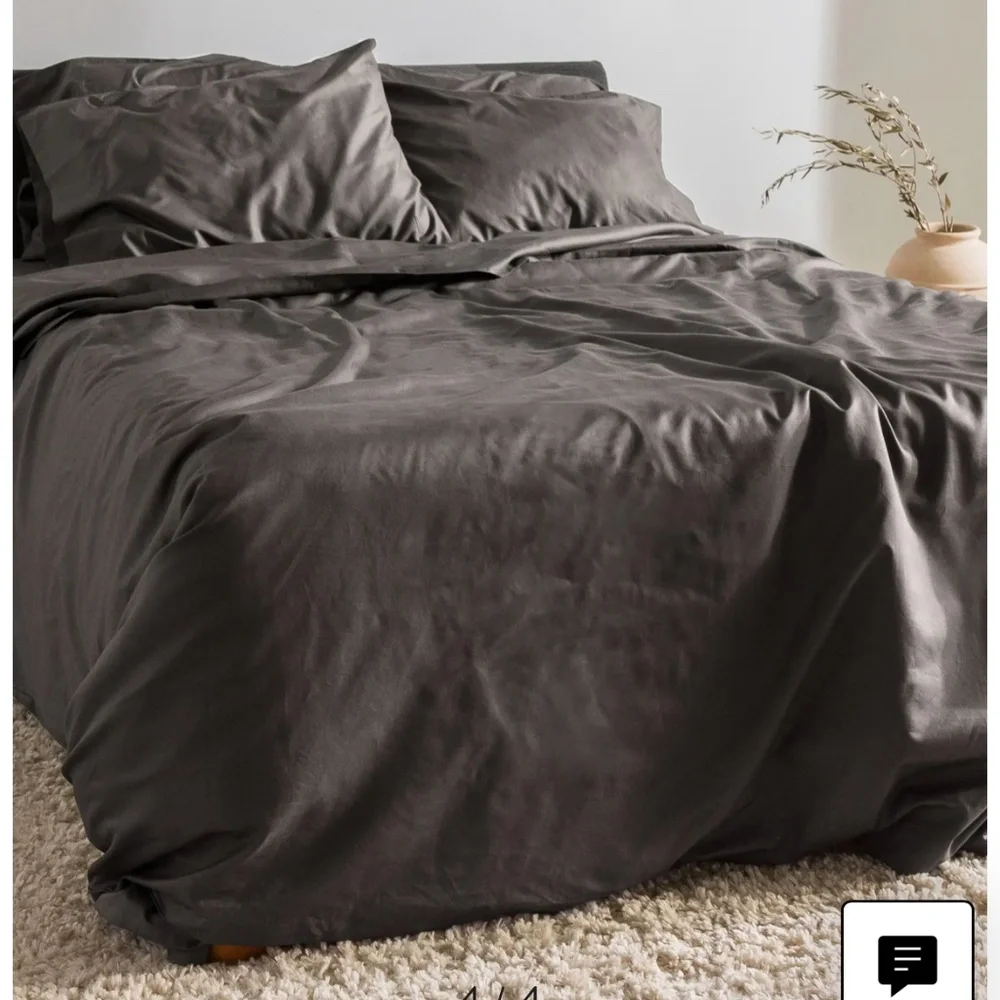 NWOT SIJO 400 Thread Count CrispCool Organic Cotton Percale King Duvet Cover